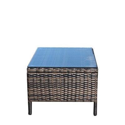 Outdoor Patio Furniture Sets 3 Piece Conversation Set Wicker Ratten Sectional Sofa With Seat CushionsBeige Cushion