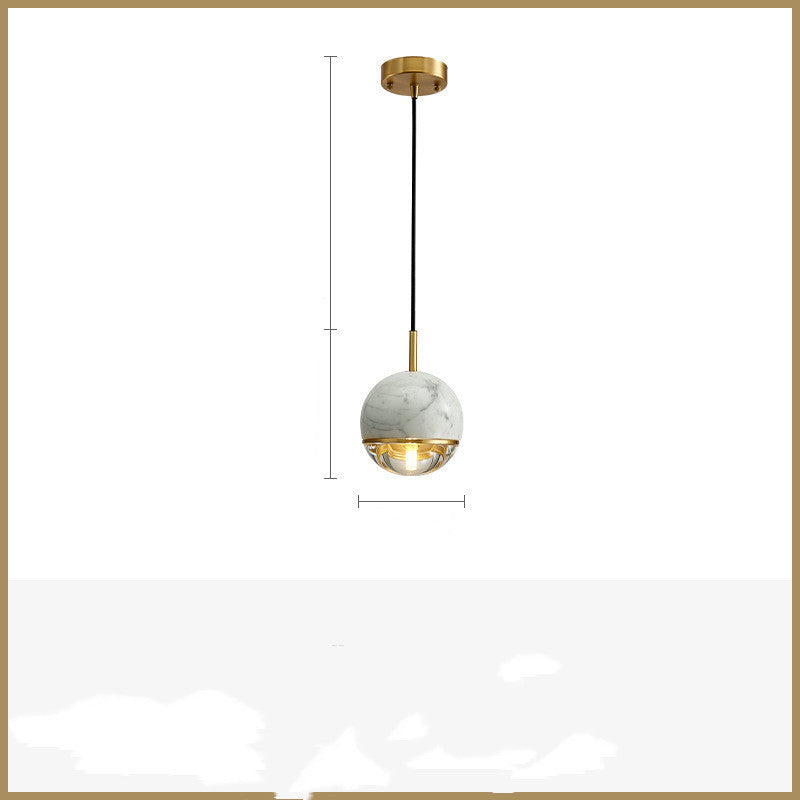 All Copper Light Luxury Bedroom Bedside Small Chandelier Nordic Personality