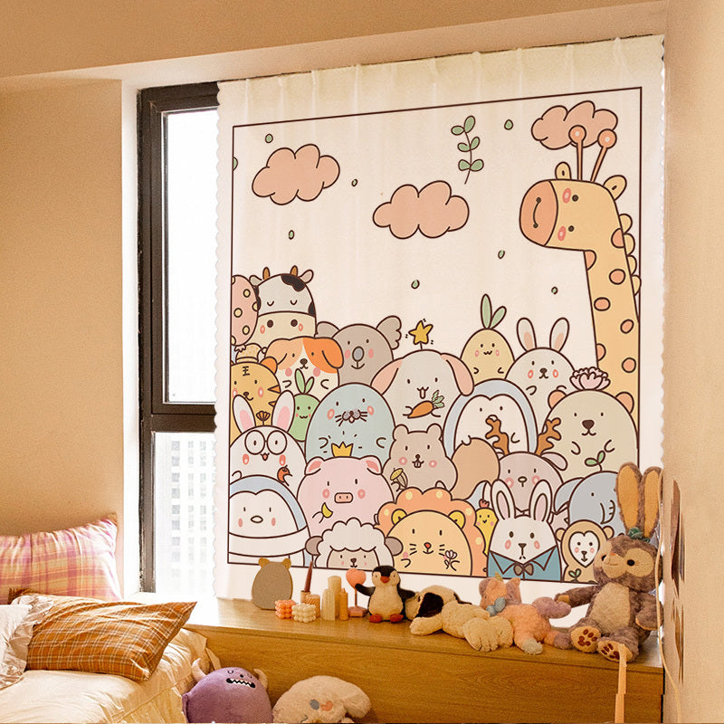 A6L Velcro Curtain Punch-free Ins New Bedroom Girl Adhesive All Sunshading Simple Self-adhesive