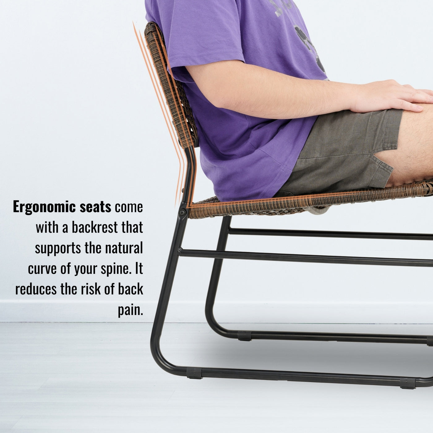 Patio Furniture Set 3 Piece Mixture Pattern PE Rattan Steel Frame And Modern Round Table, Brown And