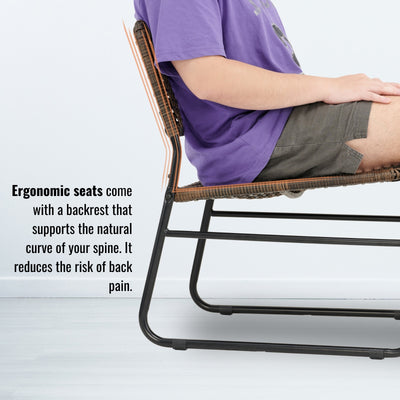 Patio Furniture Set 3 Piece Mixture Pattern PE Rattan Steel Frame And Modern Round Table, Brown And