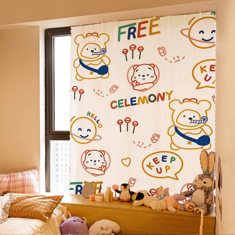 A6L Velcro Curtain Punch-free Ins New Bedroom Girl Adhesive All Sunshading Simple Self-adhesive