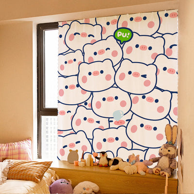 A6L Velcro Curtain Punch-free Ins New Bedroom Girl Adhesive All Sunshading Simple Self-adhesive