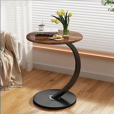 Round Small Coffee Table Living Room Sofa Side Table Bedroom Bedside Table Bedside Table Small Table Movable Coffee Table
