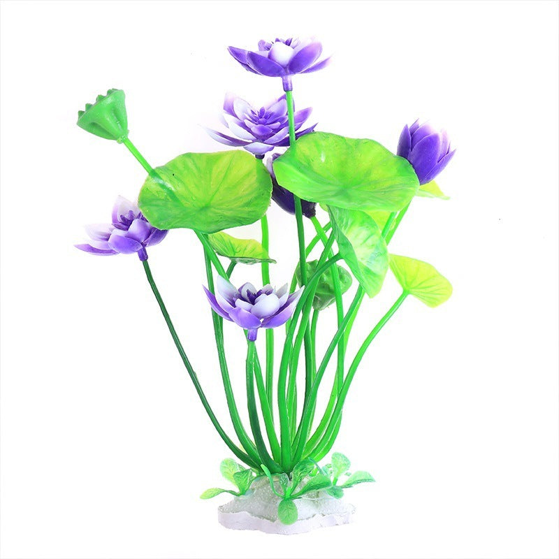 Fish Tank Landscaping Lotus Flowers Water Plants And Simulated Plants