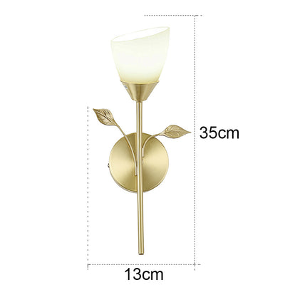 All-copper Bedroom Bedside Wall Lamp