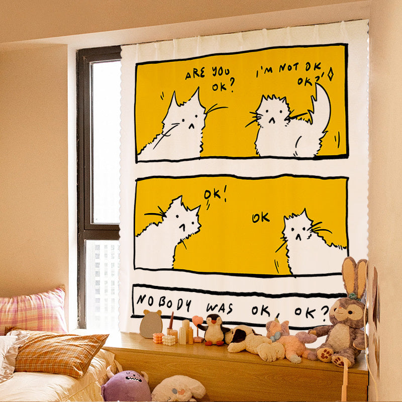 A6L Velcro Curtain Punch-free Ins New Bedroom Girl Adhesive All Sunshading Simple Self-adhesive