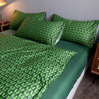 Pure Cotton Fitted Sheet Quilt Set